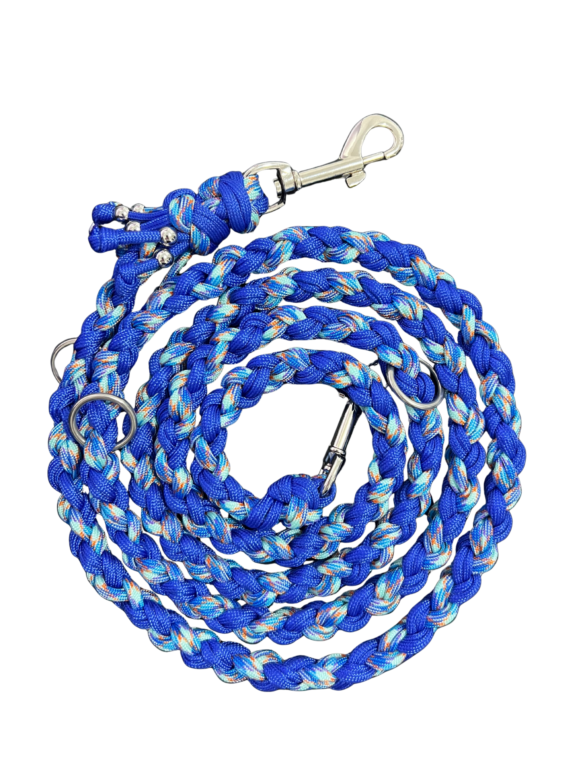 Paracord Hundeleine - Blau Mix