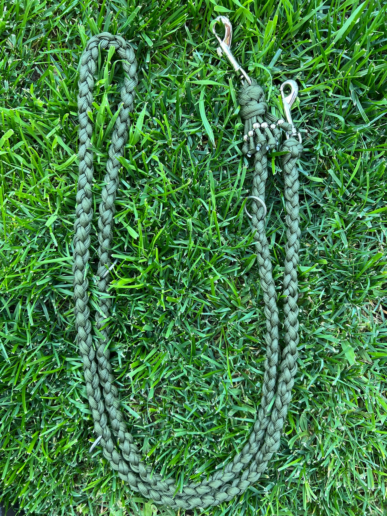Paracord Hundeleine - Oliv
