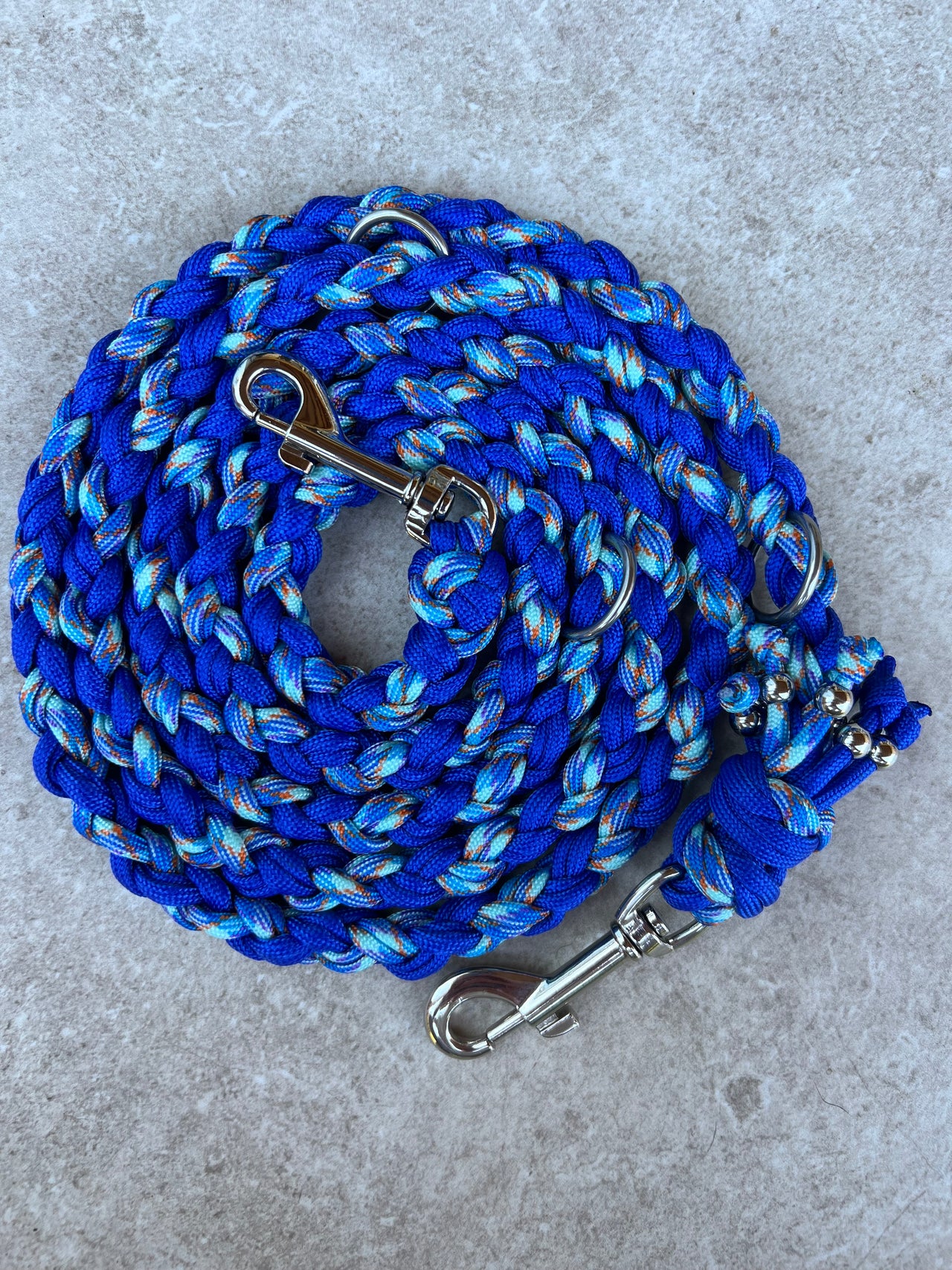 Paracord Hundeleine - Blau Mix