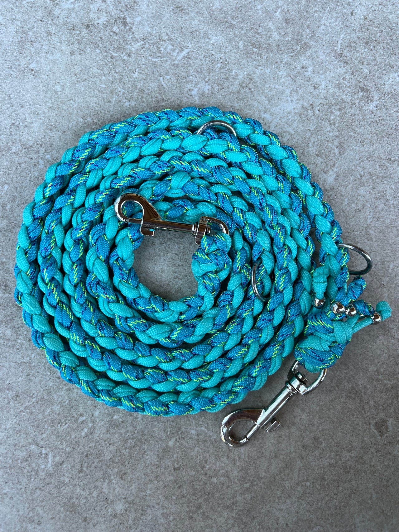 Paracord Hundeleine - Türkis