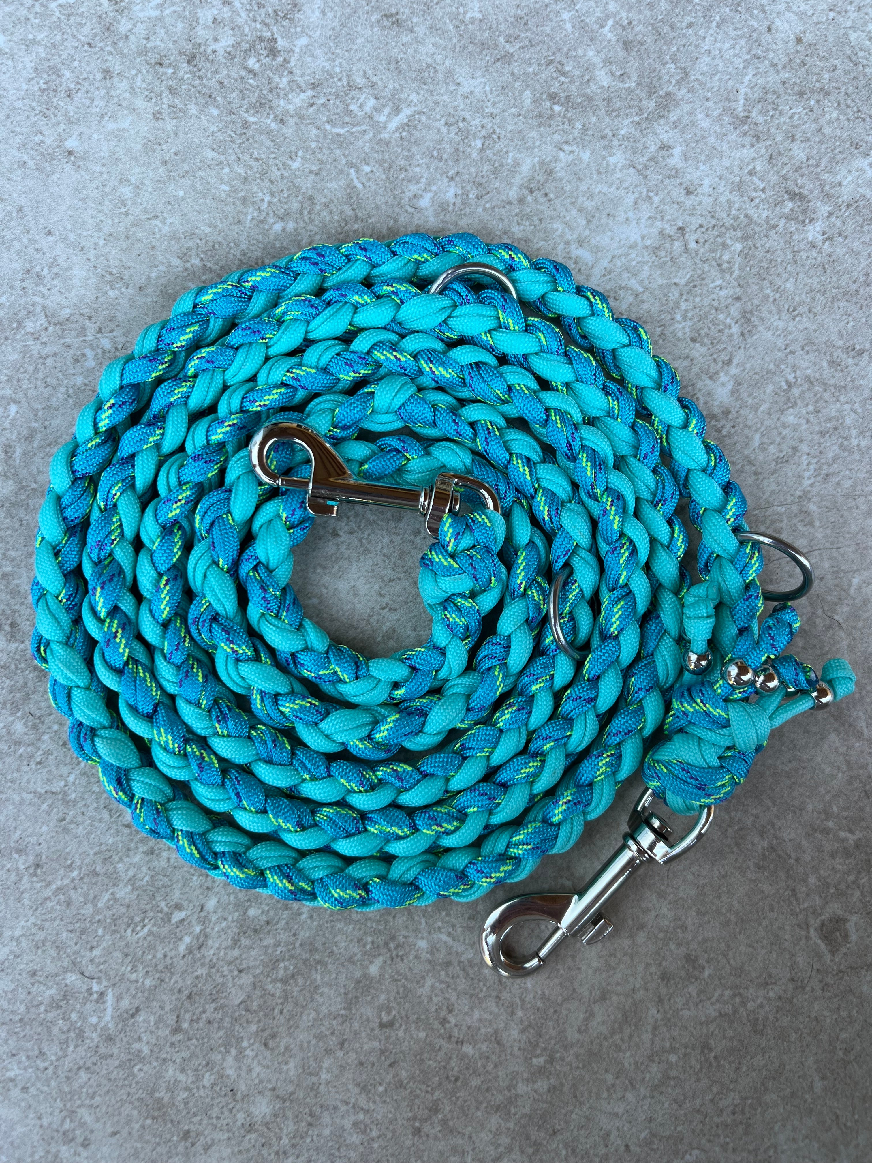 Paracord Hundeleine - Türkis