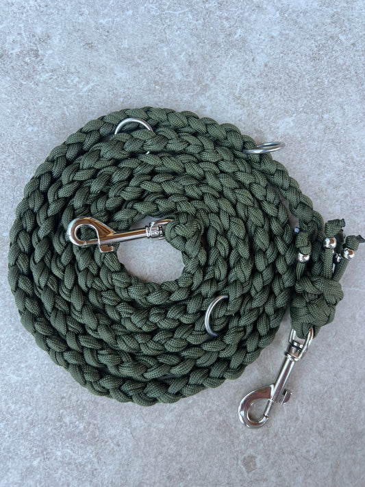 Paracord Hundeleine - Oliv